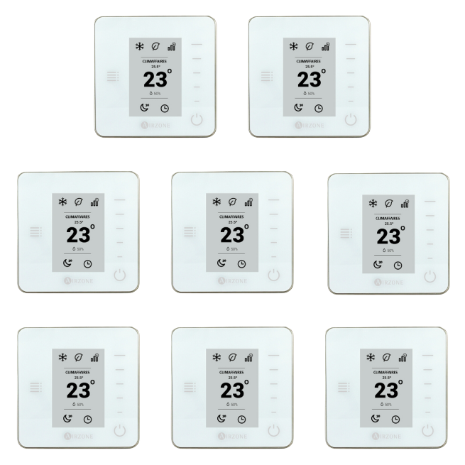 Pack 8 thermostats Airzone blanc